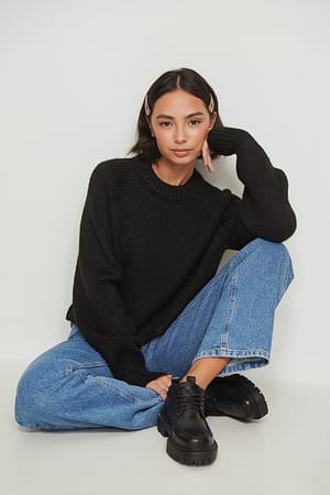 Black Chunky Pullover