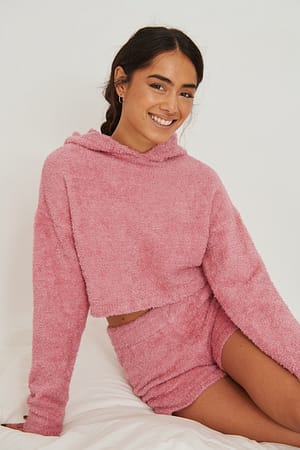 Old Pink Croppad hoodie