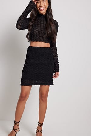 Black Minifalda estructurada y ajustada