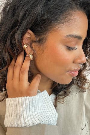 Gold Frosted Cuff and Hoops Pack