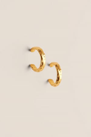 Gold Midi Crafted Gold Plated Hoops