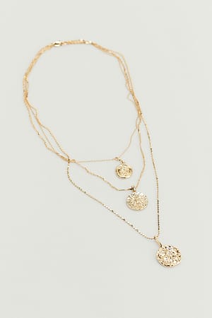 Gold Multilayer Pendant Necklace