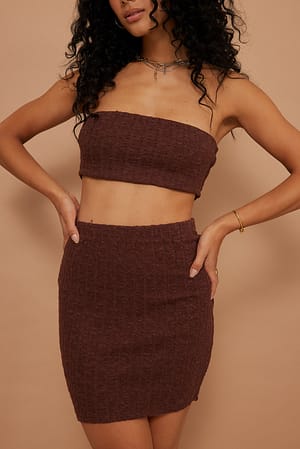 Brown Minifalda estructurada