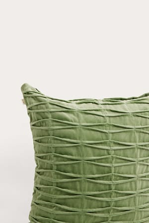 Green Capa de almofada de veludo estruturada