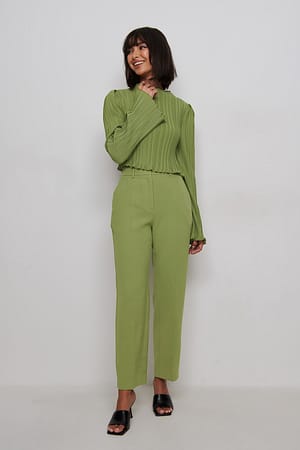Green Recyklingowane Spodnie Do Żakietu
