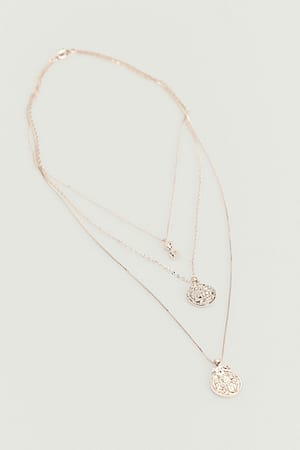 Silver Three Layer Pendant Necklace