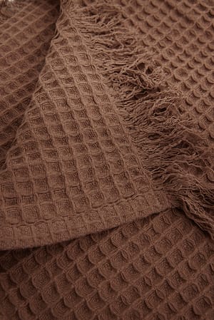 Brown Håndklæde med vaffelstruktur