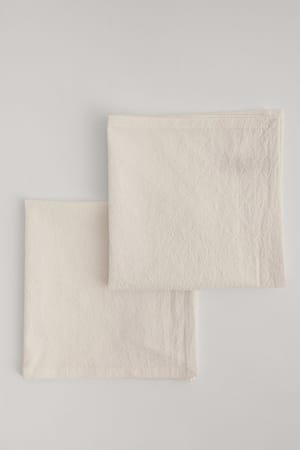 White Pakke med 2 servietter