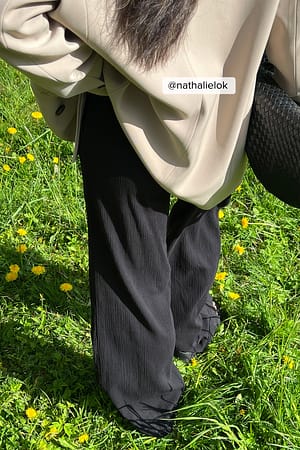 Black Hose mit elastischem Taillenbund aus weicher Baumwolle