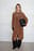 Figursyet trenchcoat i ruskind