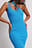 Bodycon-Strickkleid mit asymmetrischem Ausschnitt