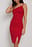 Asymmetrisches kurzes Kleid mit dünnen Trägern