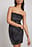 Bandeau-Minikleid aus Samt