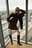 Cable-Strick-Minikleid mit ausgestelltem Rock