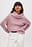 Kabelstrikket sweater med rullekrave