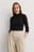 Logo Trim Rib Long Sleeve Tee