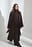 Cape Collar Detail Wool Blend Coat
