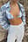 karierter Triangel-Bikinioberteil