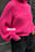 Flauschiger Strickpullover mit Rollkragen