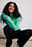 Strickpullover mit Rollkragen und Farbblöcken