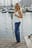 Cropped Scallop Detail Denim