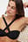 Balconette-Bikini-Oberteil mit Cross-Detail