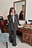 Oversize-Zweireiher-Blazer mit Fischgrätmuster