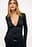 Deep Neckline Long Sleeve Top