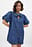 Denim Tie Mini Dress