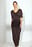 Draped Cape Maxi Dress