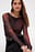 Topp med lange ermer og drapering