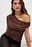 Draperet top i mesh