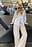 Pantalon ample à revers