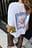 Camiseta oversize estampada con cuello redondo