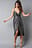 Wrap Over Striped Sequins Dress