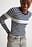 Fein gestrickter, gestreifter Pullover
