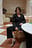 taillierter Blazer mit Rundhalsausschnitt