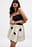 Flower Detail Volume Skirt Mini Dress