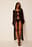 Front Tie Mesh Long Cardigan