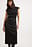 Funnel Neck Open Back Midi Dress