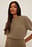 Fuzzy Knitted Short Sleeve Top