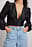 Gathered Waist Balloon Sleeve Blouse