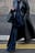 Oversized-Mantel aus PU mit Saumdetail