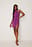 Halterneck Mini Slit Dress Print