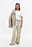 plissierte Hose mit hoher Taille und weitem Bein