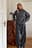 Strikket sweater i uldblanding med rullekrave