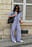 Cotton Straight Mid Waist Pants