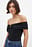 Bodystocking i jersey med dyp V-hals