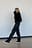Contrast Stitch PU Pants