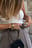 Strikket singlet med detaljer